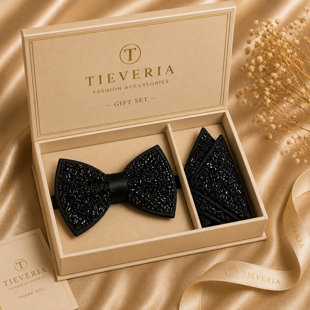 Embroidered Bow Tie